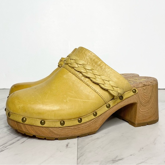 KorkEase Shoes Kork Ease Tilly Yellow Leather Clog 8m Poshmark